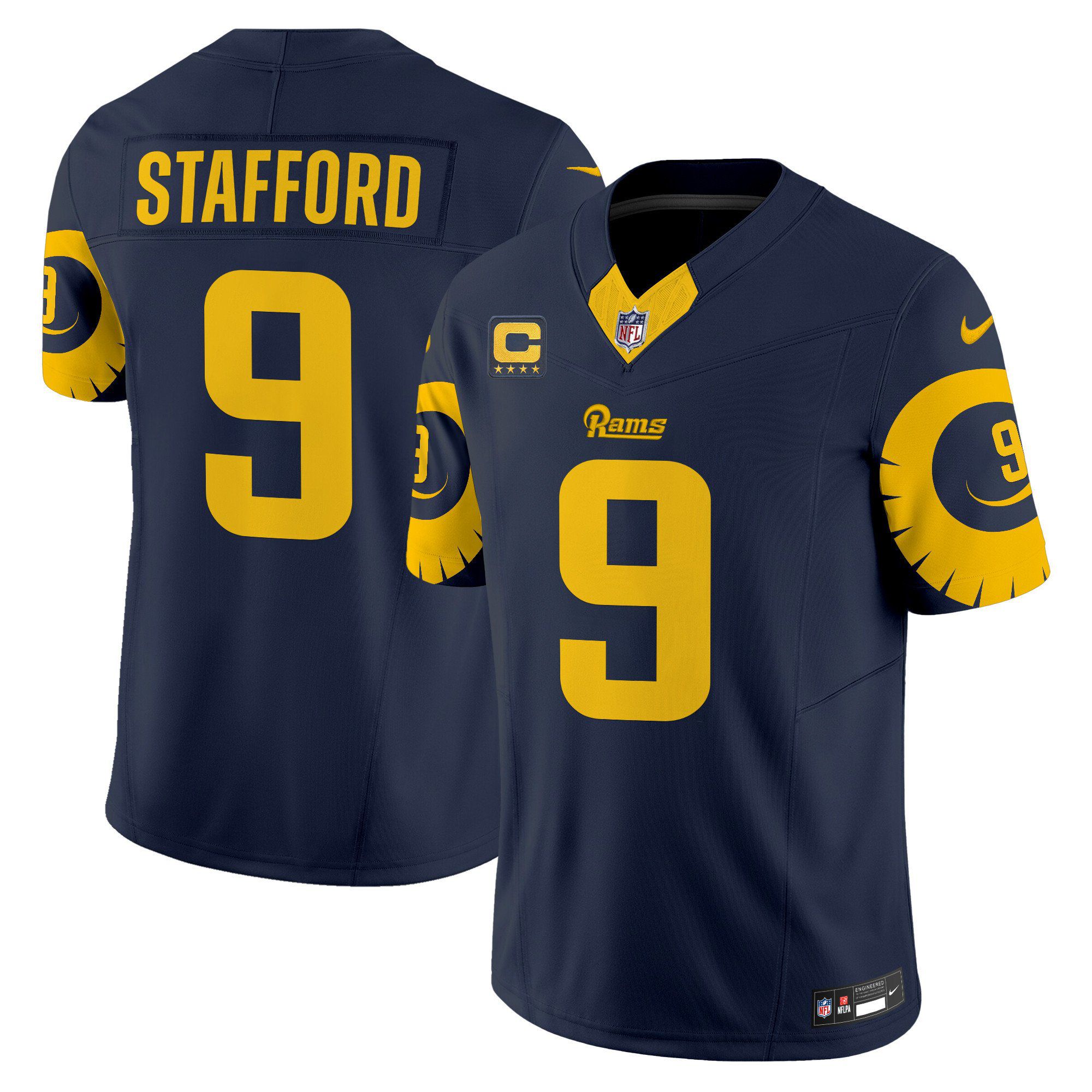 Men Los Angeles Rams #9 Stafford Drak Blue 2024 Nike Special Vapor Limited NFL Jersey